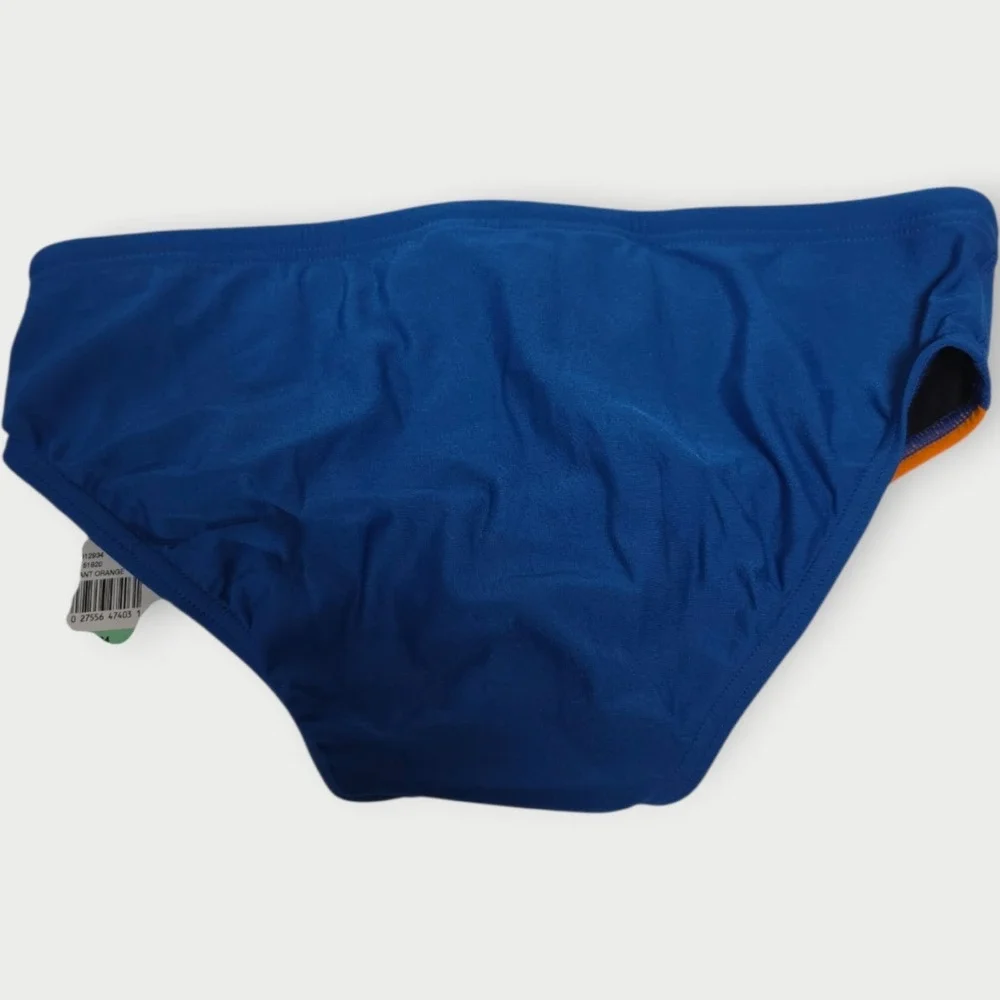 NEW Speedo Eco Endurance Brief 34 DARK BLUE Color-Block Swimsuit NWT TAGS